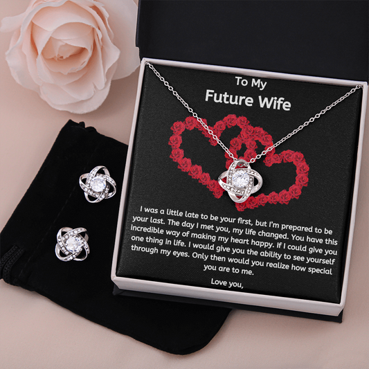 Elegant Love Knot Necklace for Future Wife (Bundle Set)