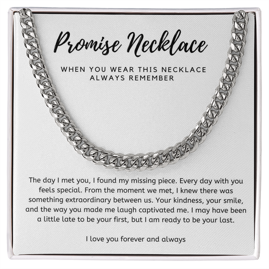 Promise Necklace For Him, Boyfriend Gift